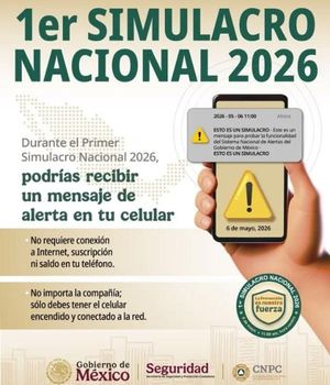 ¡SIMULACRO NACIONAL! - *Alertarmiento vía teléfono celular a las 11 horas
