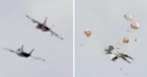¡CHOCAN DOS AERONAVES MILITARES!