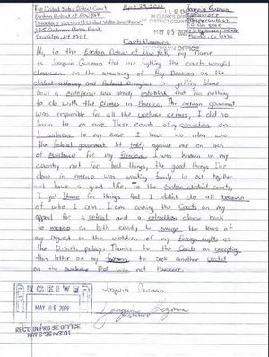 ¡“EL CHAPO” MANDA CARTA AL DISTRITO ESTE DE NUEVA YORK!