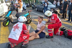 ¡DAMA BIKER HERIDA POR UN “ARRIMÓN”!