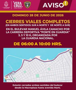 ¡CIERRES VIALES! - *En Veracruz y Boca del Río