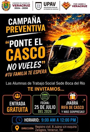 ¡CAMPAÑA PREVENTIVA PARA EL USO DE CASCO EN MOTO!