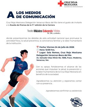 ¡PRESENTARÁN LA 7ª CARRERA TODO MÉXICO SALVANDO VIDAS!