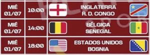 JORNADA DE HOY MIÉRCOLES