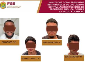¡COORDINACIÓN ENTRE SSP Y FGE LLEVÓ A LA CAPTURA, IMPUTACIÓN Y PRISIÓN PREVENTIVA DE CÉLULA DELICTIVA!