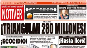 LA PORTADA - VIERNES 28 DE AGOSTO 2026