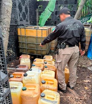 ¡ASEGURAN 4 MIL 800 LITROS DE HUACHICOL EN DOS CATEOS!
