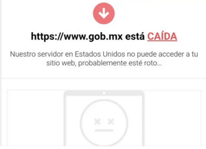 ¡SITIOS WEB DEL GOBIERNO FEDERAL SUFREN CAÍDA TEMPORAL!