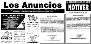 ...LOS ANUNCIOS, AVISOS Y DEMÁS! - JUEVES, 20 DE AGOSTO 2026