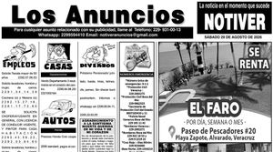 ...LOS ANUNCIOS, AVISOS Y DEMÁS! - SÁBADO, 29 DE AGOSTO 2026