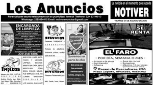 ...LOS ANUNCIOS, AVISOS Y DEMÁS! - VIERNES, 21 DE AGOSTO 2026