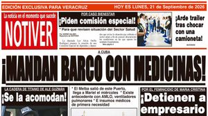 LA PORTADA - LUNES 21 DE SEPTIEMBRE 2026