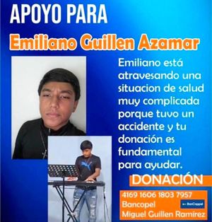 ¡SOS PARA EMILIANO! - *Piden apoyo económico para Emiliano, estudiante del CETIS 15  y escualo de la Liga Pirata Fuente