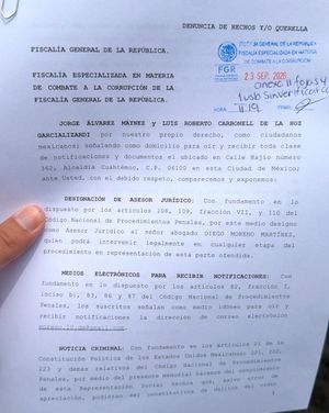 ¡Y LO DENUNCIAN! - EN LA FGR