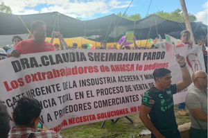 ¡PROTESTAS, EMPUJONES Y DISPUTA DE PORRAS MARCAN INFORME DE SHEINBAUM!