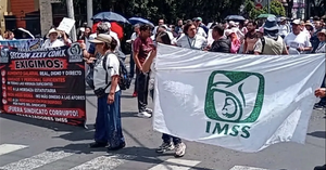 ¡PERSONAL DEL IMSS PROTESTA EN CDMX POR CONDICIONES LABORALES Y NEGOCIACIÓN SALARIAL!