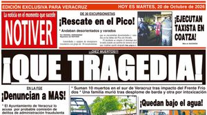 LA PORTADA - MARTES 20 DE OCTUBRE 2026