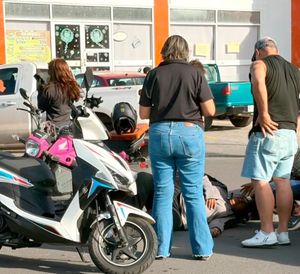 ¡LESIONADA POR DERRAPAR EN J.B. LOBOS!