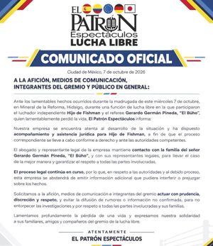 ¡DA PROMOTORA POSTURA TRAS MUERTE DEL RÉFERI “EL BÚHO”!