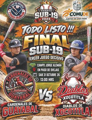 ¡CARDENALES Y DIABLOS ARRANCAN FINAL DE SUB 19!