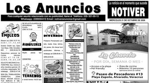 ...LOS ANUNCIOS, AVISOS Y DEMÁS! - MIÉRCOLES, 21 DE OCTUBRE 2026