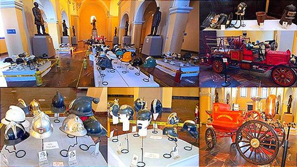 EN RECINTO DE LA REFORMA, EXPOSICIÓN DE PIEZAS ANTIGUAS DE BOMBEROS