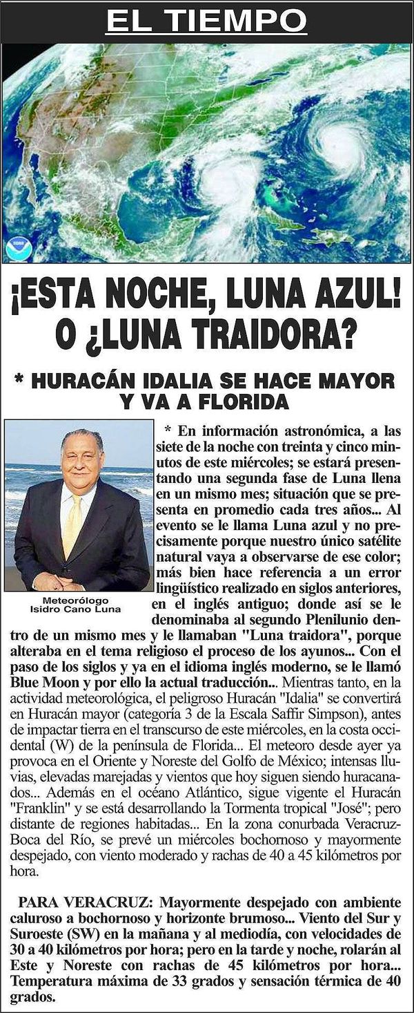 ¡ESTA NOCHE, LUNA AZUL! O ¿LUNA TRAIDORA?