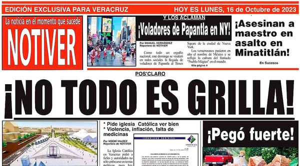 LA PORTADA - LUNES, 16 DE OCTUBRE 2023