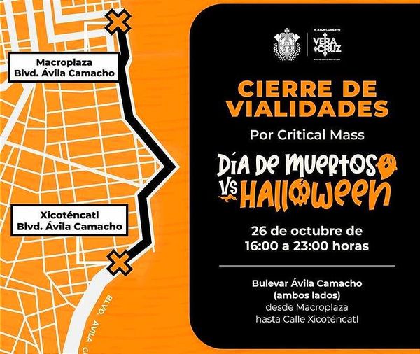 ¡CIERRAN BULEVAR POR RODABA DEL DÍA DE MUERTOS!