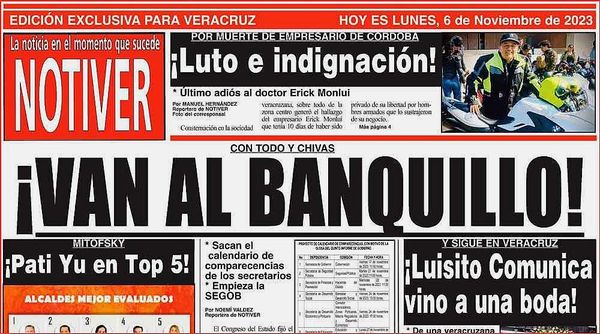 LA PORTADA - LUNES, 6 DE NOVIEMBRE 2023