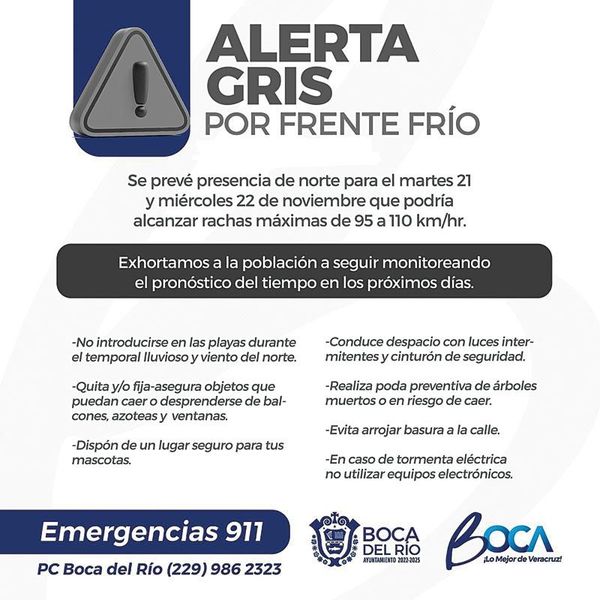 ¡EN BOCA TAMBIÉN ESTÁN ALERTAS! -Entra el Martes y se queda hasta el Miércoles