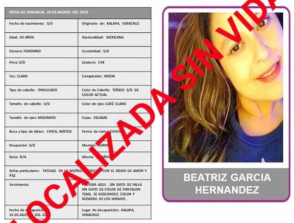 La Quinta Victima... ¡BEATRIZ ES LA OTRA MUJER LOCALIZADA! -En la Fosa Clandestina de El Castillo cerca de Xalapa... Beatriz y Marilú eran Amigas