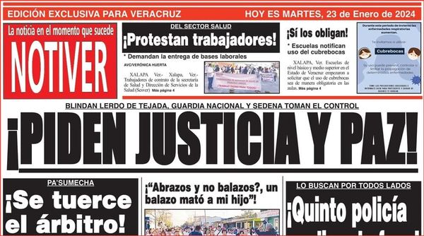 LA PORTADA - MARTES 23 DE ENERO 2024