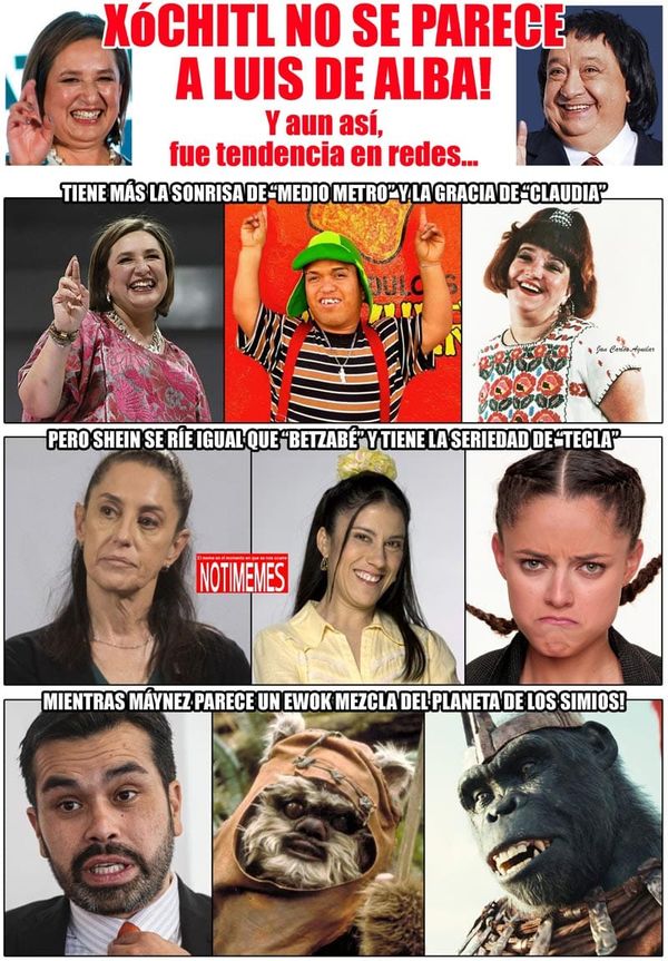 NOTI-MEME - XÓCHITL NO SE PARECE A LUIS DE ALBA
