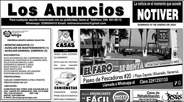 ...LOS ANUNCIOS, AVISOS Y DEMÁS! - DOMINGO, 7 DE ENERO 2024