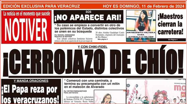 LA PORTADA -DOMINGO 11 DE FEBRERO 2024