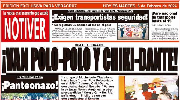 LA PORTADA - MARTES 6 DE FEBRERO 2024