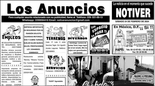 ...LOS ANUNCIOS, AVISOS Y DEMÁS! - SÁBADO, 24 DE FEBRERO 2024