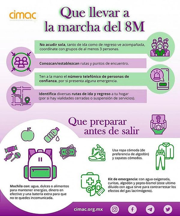 ¡MARCHAS Y  CONCENTRACIONES POR EL #8M!