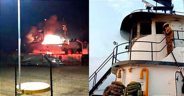 ¡SE QUEMA BARCO! - *El “Norabel” Estaba Anclado en el Muelle