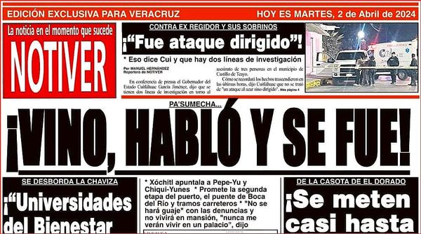 LA PORTADA - MARTES 2 DE ABRIL 2024
