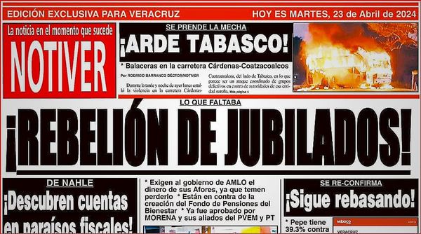 LA PORTADA - MARTES 23 DE ABRIL 2024