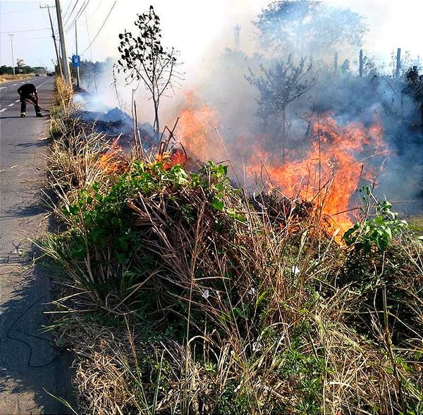 ¡SE PRENDE PASTIZAL FRENTE AL COVADONGA! - ✳️ Carretera a Paso del Toro