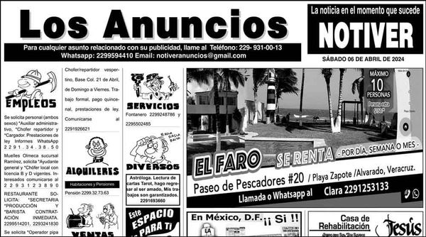 ...LOS ANUNCIOS, AVISOS Y DEMÁS! - SÁBADO, 6 DE ABRIL 2024