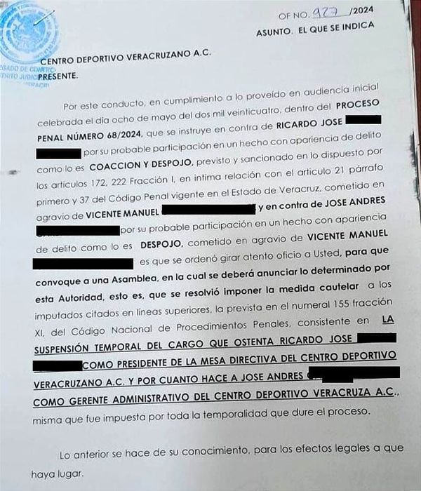 ¡JUEZ LE SACA LA TARJETA ROJA A DOS DIRECTIVOS DEL CDV!