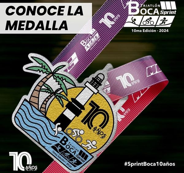 ¡LANZAN MEDALLA DEL TRIATLÓN SPRINT BOCA 2024!