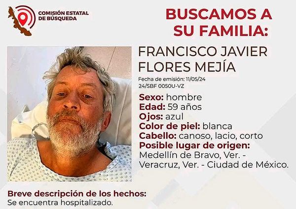 ¡BUSCAN A LA FAMILIA DE HOMBRE HOSPITALIZADO!