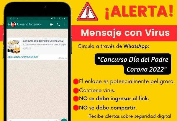 ¡FAKE NEWS EL MENSAJE DE WHATS APP QUE REGALA CHELAS Y DE LA CORONA!