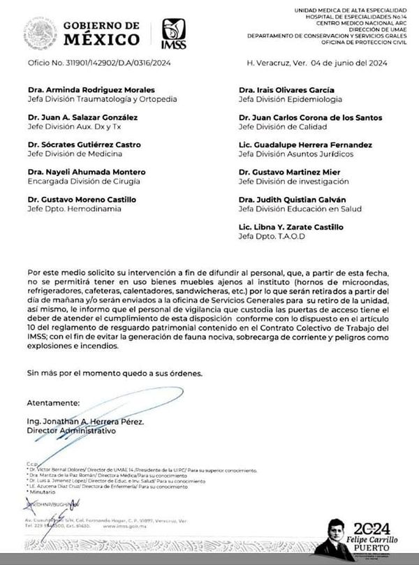 ¡POR OFICIO YA NO DEJARÁN A ENFERMER@S LLEVAR SU VENTILADOR!