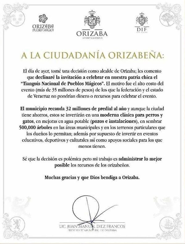 ¡ORIZABA LE HACE FUCHI AL TIANGUIS DE PUEBLOS MÁGICOS! - POR CAREROS